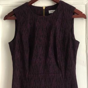 CALVIN KLEIN Work Dress Purple and Black Size 4